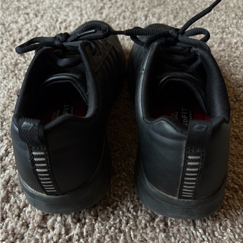 Slip Resistant Work Leather Shoes for Women Lace-Up Shoes Size 6.5